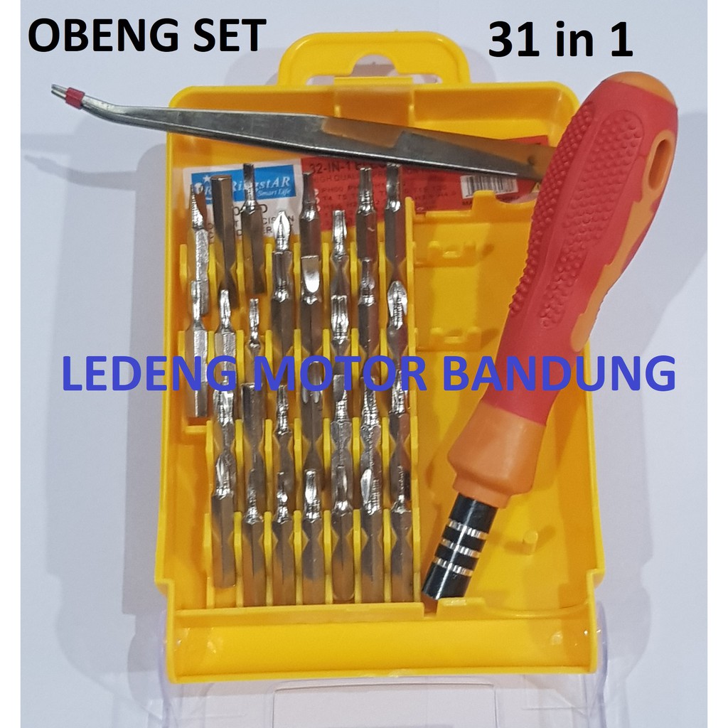 Obeng Set Mini 32in1 with Pinset Tool Kit HP Serba Guna