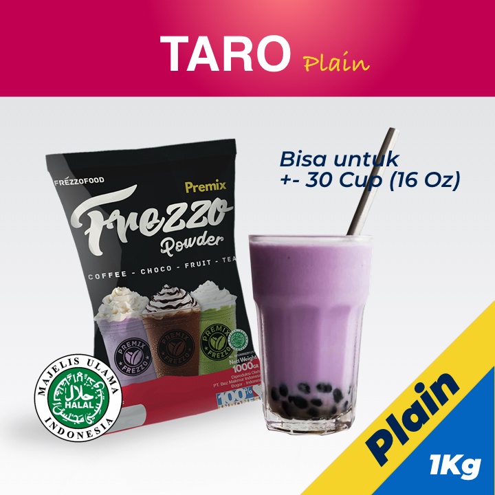 

Powder Frezzo Plain (Tanpa Gula) Bubuk Minuman rasa TARO 1kg