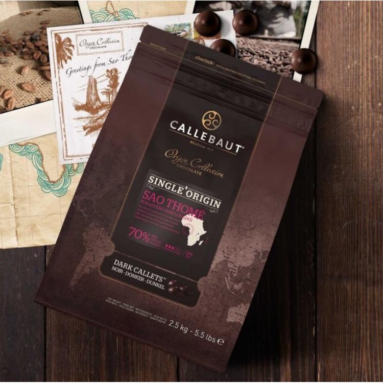 Barey Callebaut Sao Thome Dark Dark Chocolate Callets “Repack 1kg”