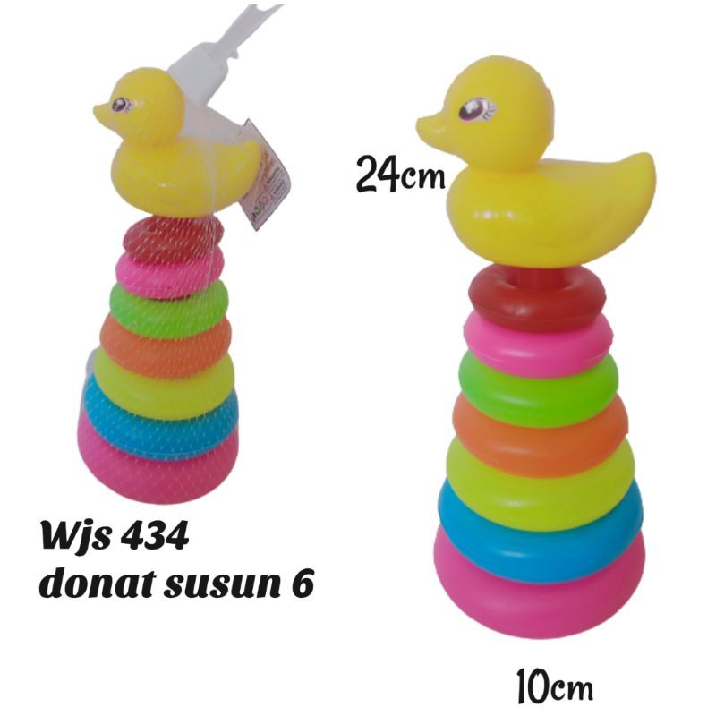 434 - MAINAN EDUKASI RING DONAT ISI TINGKAT WARNA DAN BEBEK WJS 434 427 429 dll