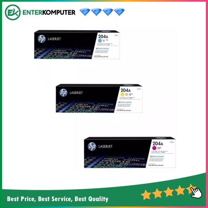 HP Toner 204A Color (CF511A/CF512A/CF513A)
