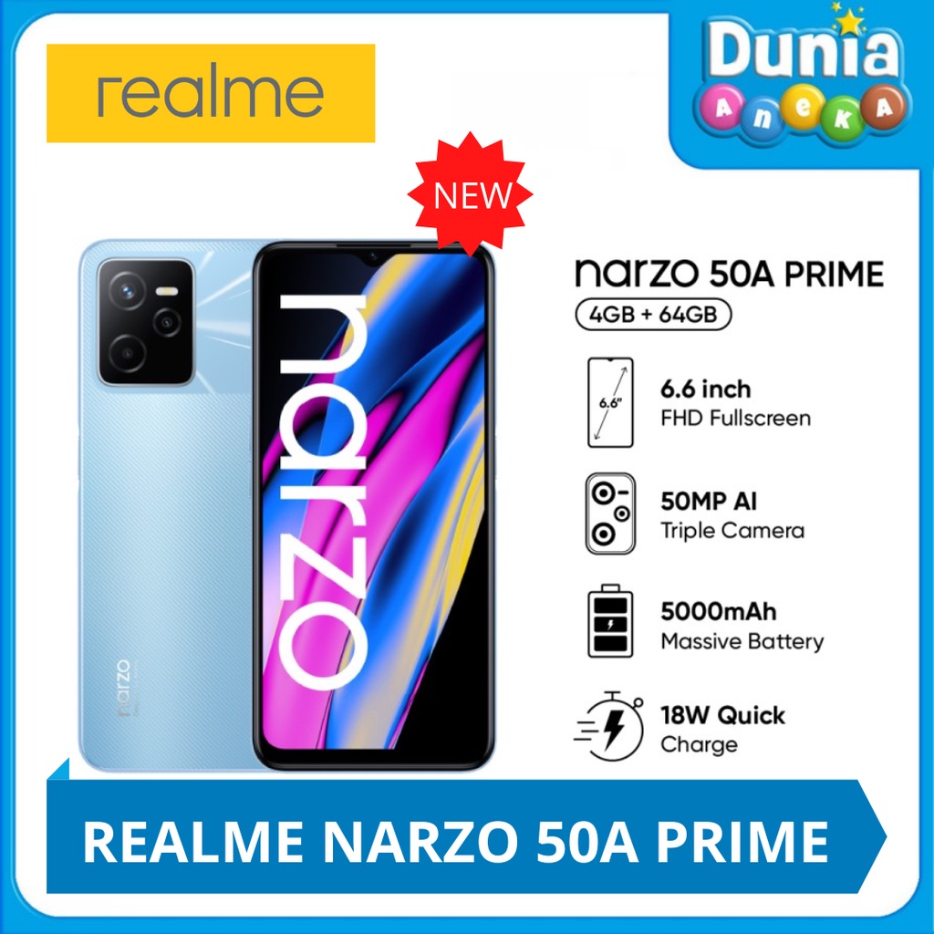 REALME NARZO 50A PRIME - GARANSI RESMI REALME INDONESIA