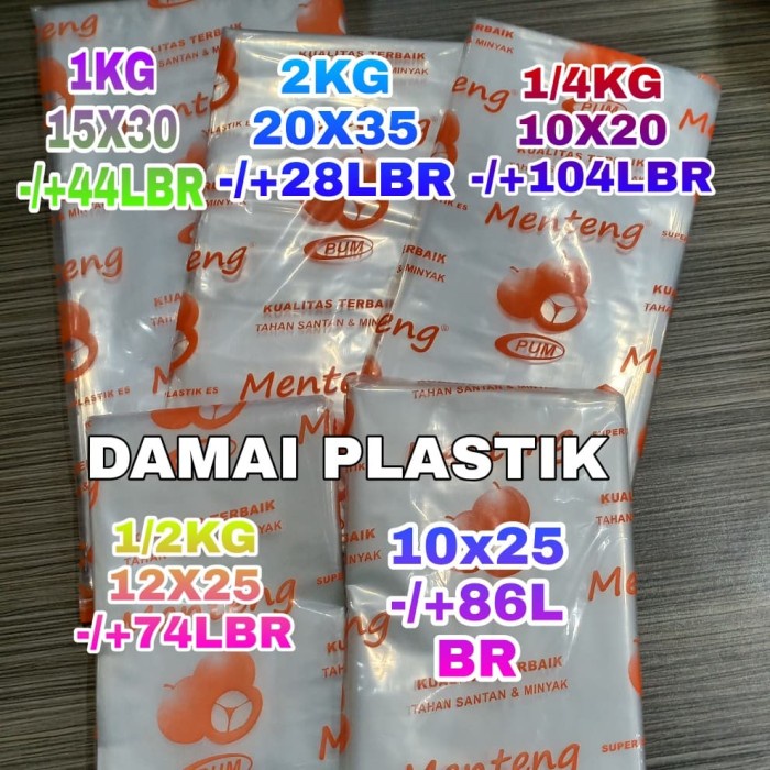 

sa2011aa Plastik Pe Kantong Es Batu Kuah Bakso Gula Minyak 15X30 20X35 - 12X25, Pe Menteng Xa20X1