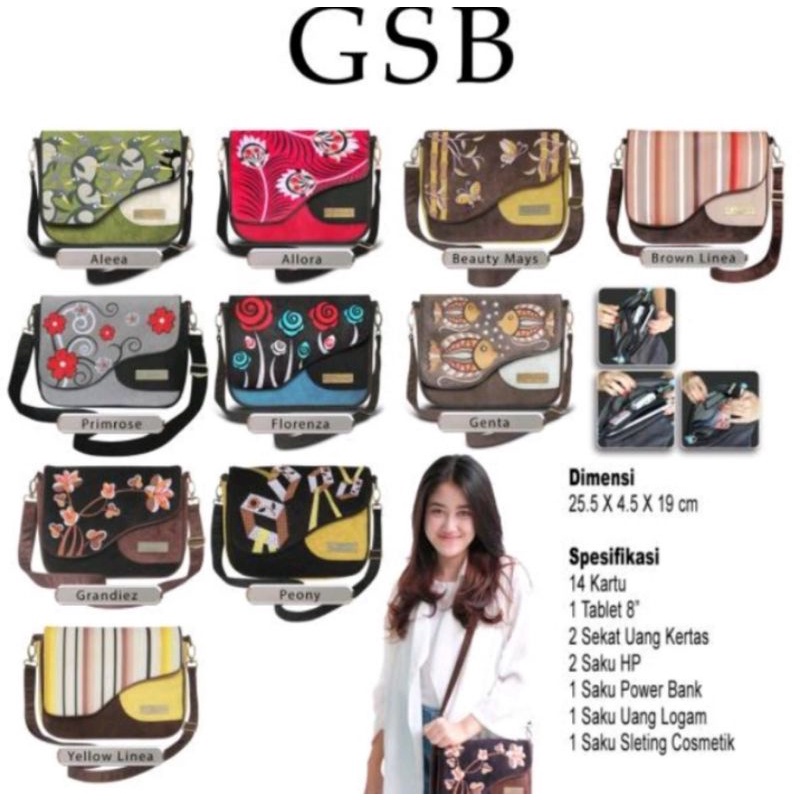 Tas Kecil Gadget Slim Bag (GSB) Makara Etnik Peony/tas selempang makara