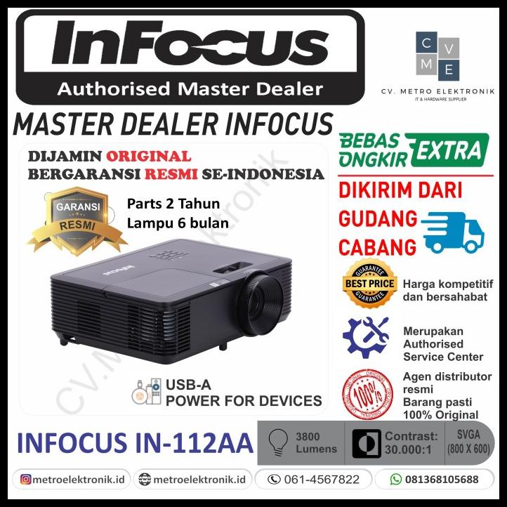 Proyektor Infocus In112Aa Infocus In-112Aa Svga 3800 Lumens In112Xv