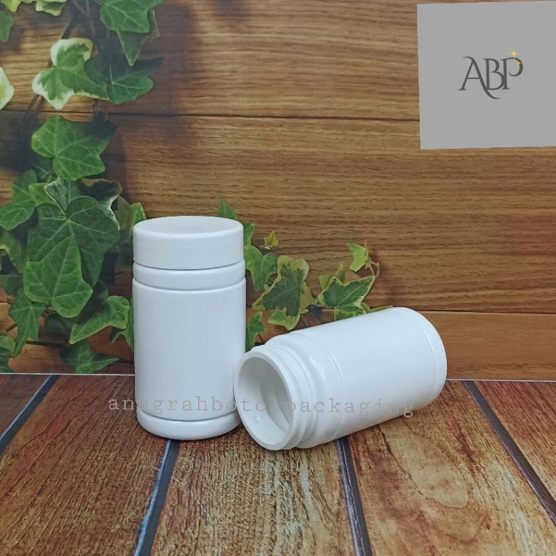 botol proround 100 ml  warna putih/botol kapsul 100 ml  tebal/botol plastik tebal 100 ml