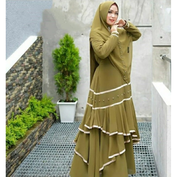 Dena Set - Gamis Muslim Terbaru 2021 Original Product by AIFA BUTIK SYARI