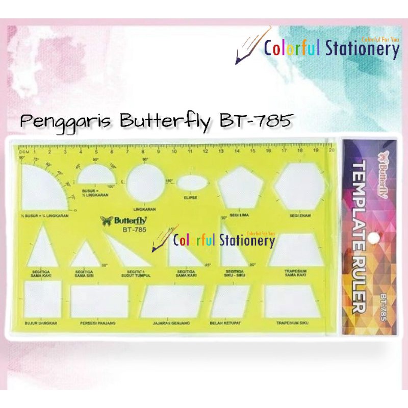 

Penggaris / Mistar / Cetakan Butterfly BT-785