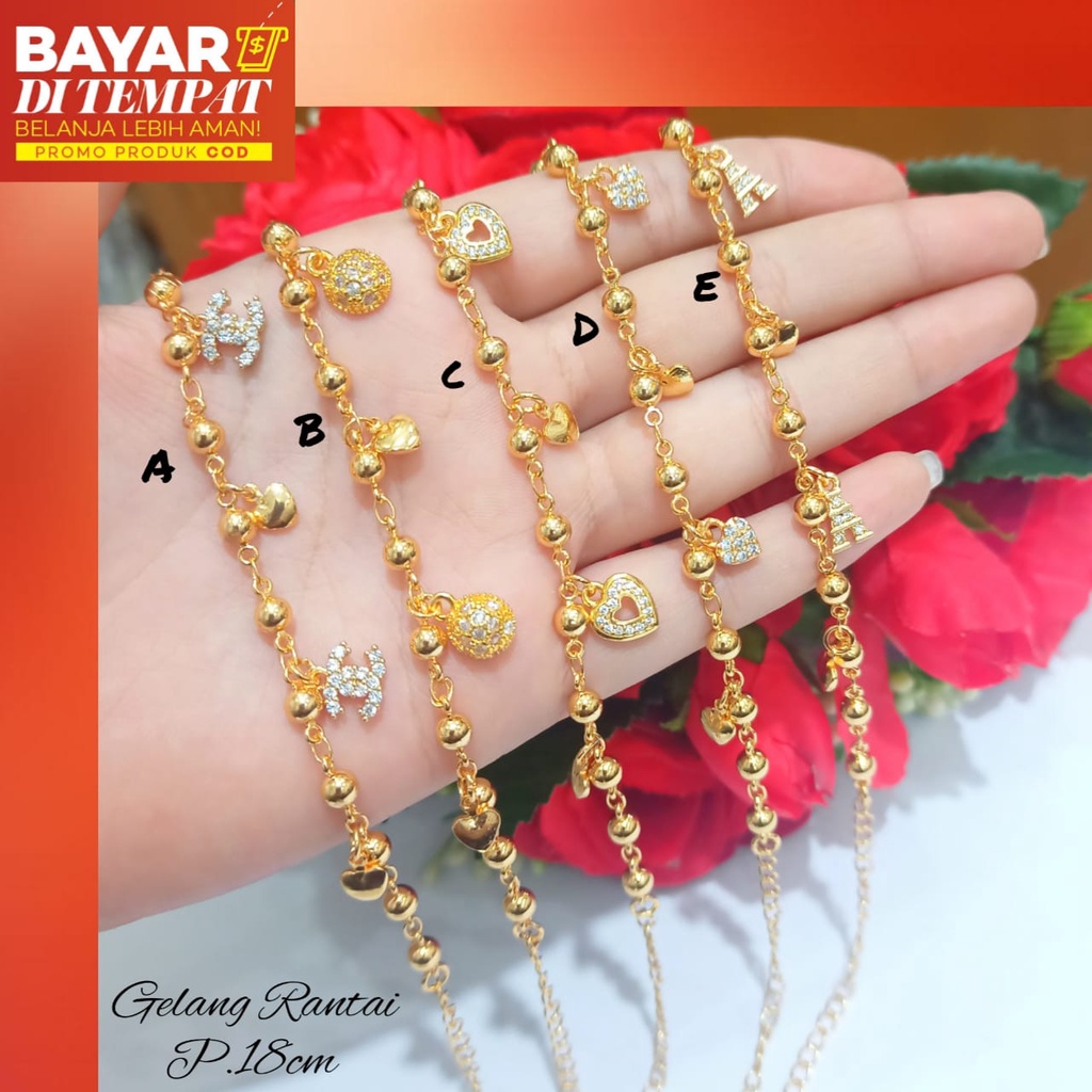 Gelang Wanita Rantai Jurai Permata zirocn Anti Karat