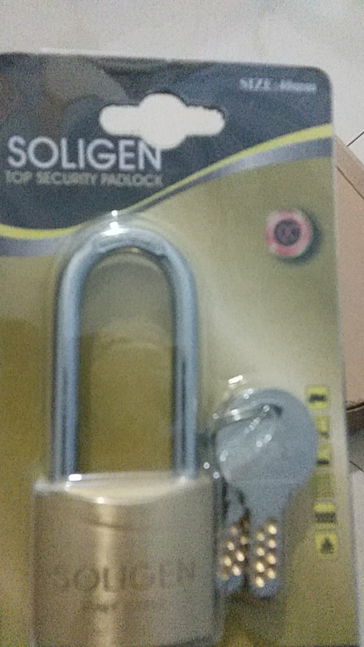 Gembok Soligen 40 Mm Panjang Kuningan Computer Key