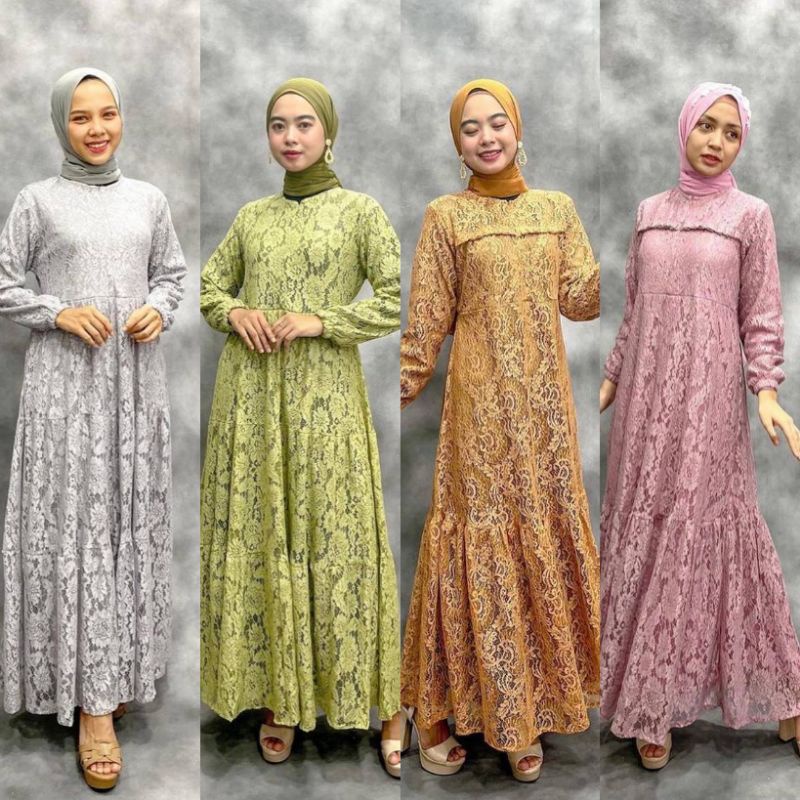 baju gamis wanita brokat terbaru - brokat Glitter - gamis Malaysia brokat glitter- gamis mewah premium