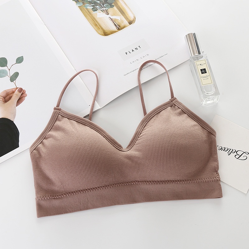 BRA539 Bra Wanita Tanpa Kawat Bahan Halus Pakaian Dalam bralette Push Up Elastis