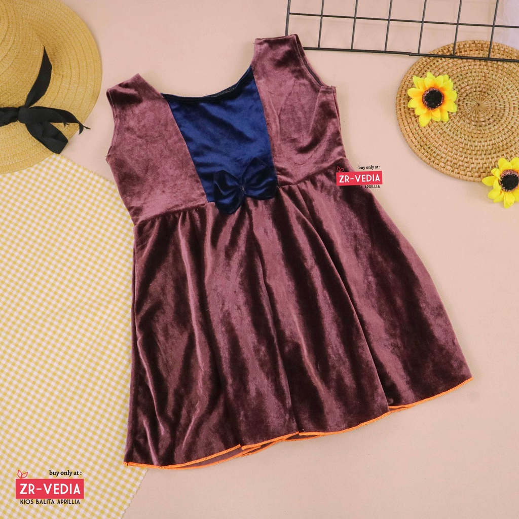 [BLUDRU] Dress Clairine uk Bayi - 3 Tahun / Baju Anak Perempuan Premium Murah Polos Yukensi Adem