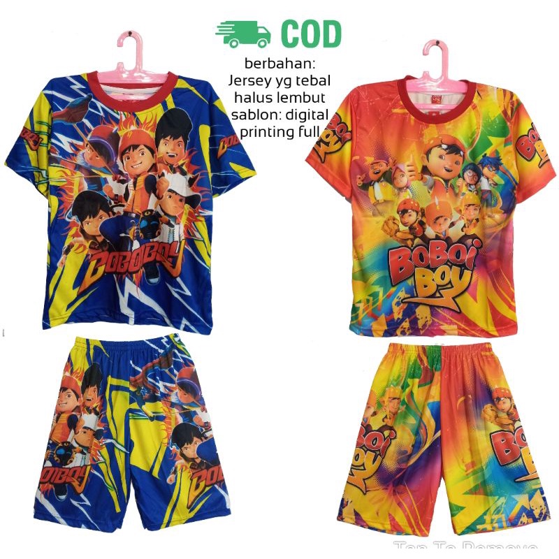 Baju Anak Laki Laki / Kaos Anak Laki Laki / Setelan Anak Laki Laki Lengan Pendek karakter Boboiboy