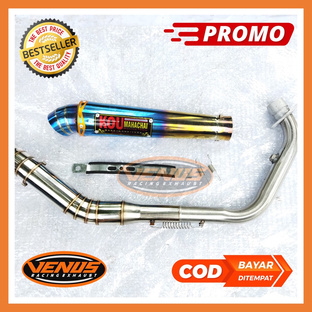 Knalpot Racing Kou Mahachai Jupiter MX135 Mx King Satria Fu Sonic Supra GTR Supra X125 Revo Fi Vega 