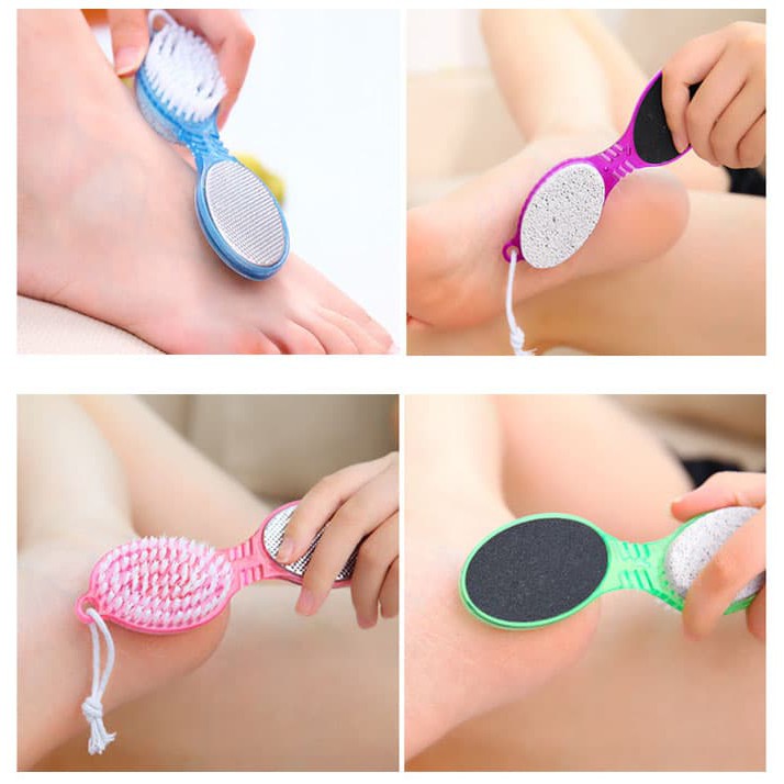 4 step pedicure paddle brush / sikat perawatan Kulit kaki kuku Tumit / penghalus kaki