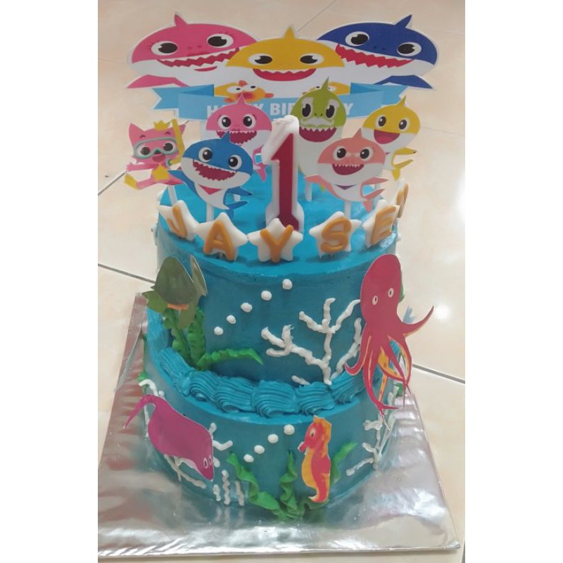 Jual kue ulang tahun baby shark tingkat | Shopee Indonesia