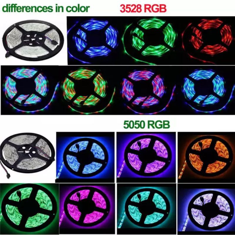 AKET LAMPU TIDUR LED STRIP RGB SMD 2835 5050 HIASAN KAMAR 15M DIY AESTETIC REMOTE BESAR ADAPTOR TEMPEL DINDING DISCO LID  WARNA WARNI AULIASANTY  NATAL AQUARIUM 24 TOMBOL 44 TOMBOL CEWEK COWOK GAMERS MEJA PLAFON CEILING 15 METER