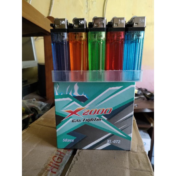 KOREK API X2000 GAS LIGHTER ISI 50 PCS  HARGA 1 PAK