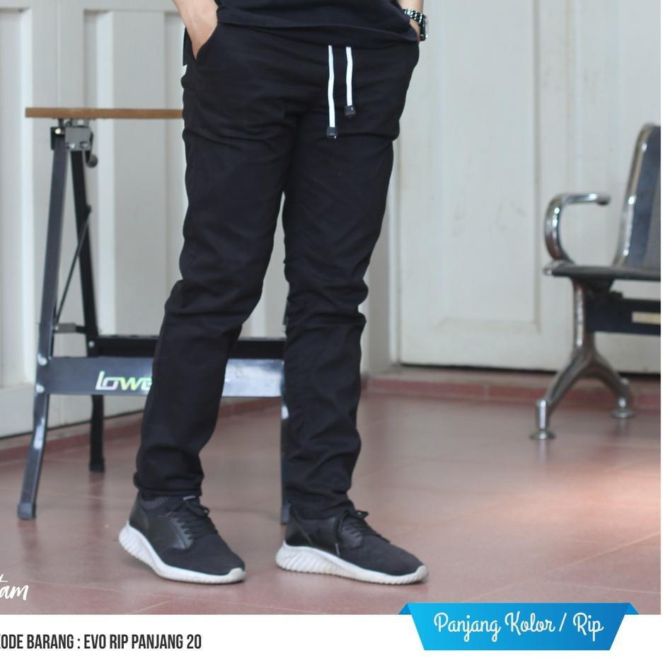 『SHOPEE 12.12』W-922 CELANA PANJANG CHINO PANTS PINGGANG KARET // EVO JEANS ✦