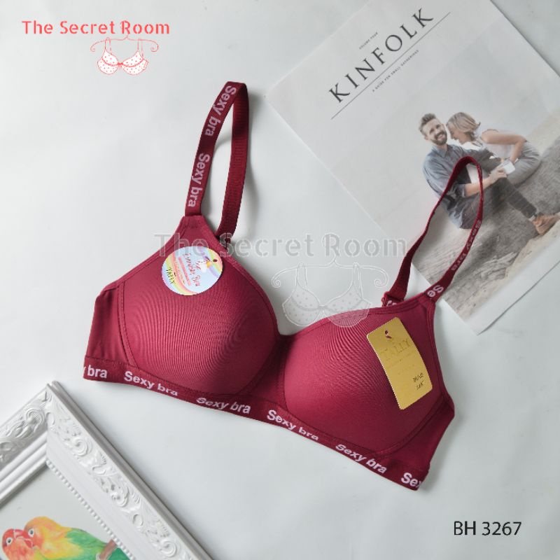 TALLY BRA BH 3267 ( ADA LOGO ) | TANPA KAWAT | BUSA TIPIS |  CUP C | SIZE 36 - 42