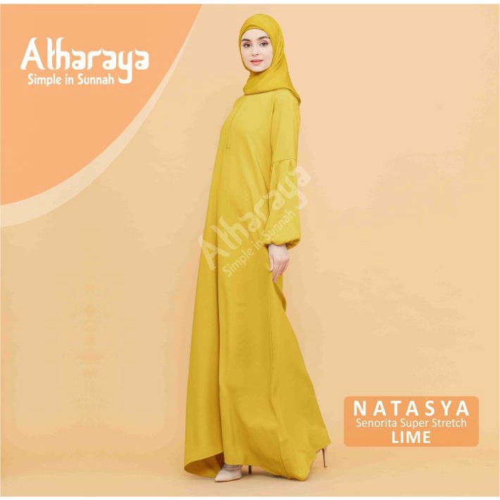 Gamis Terbaru Abaya Maxi Dress NATASYA Basic Dress Premium By Atharaya