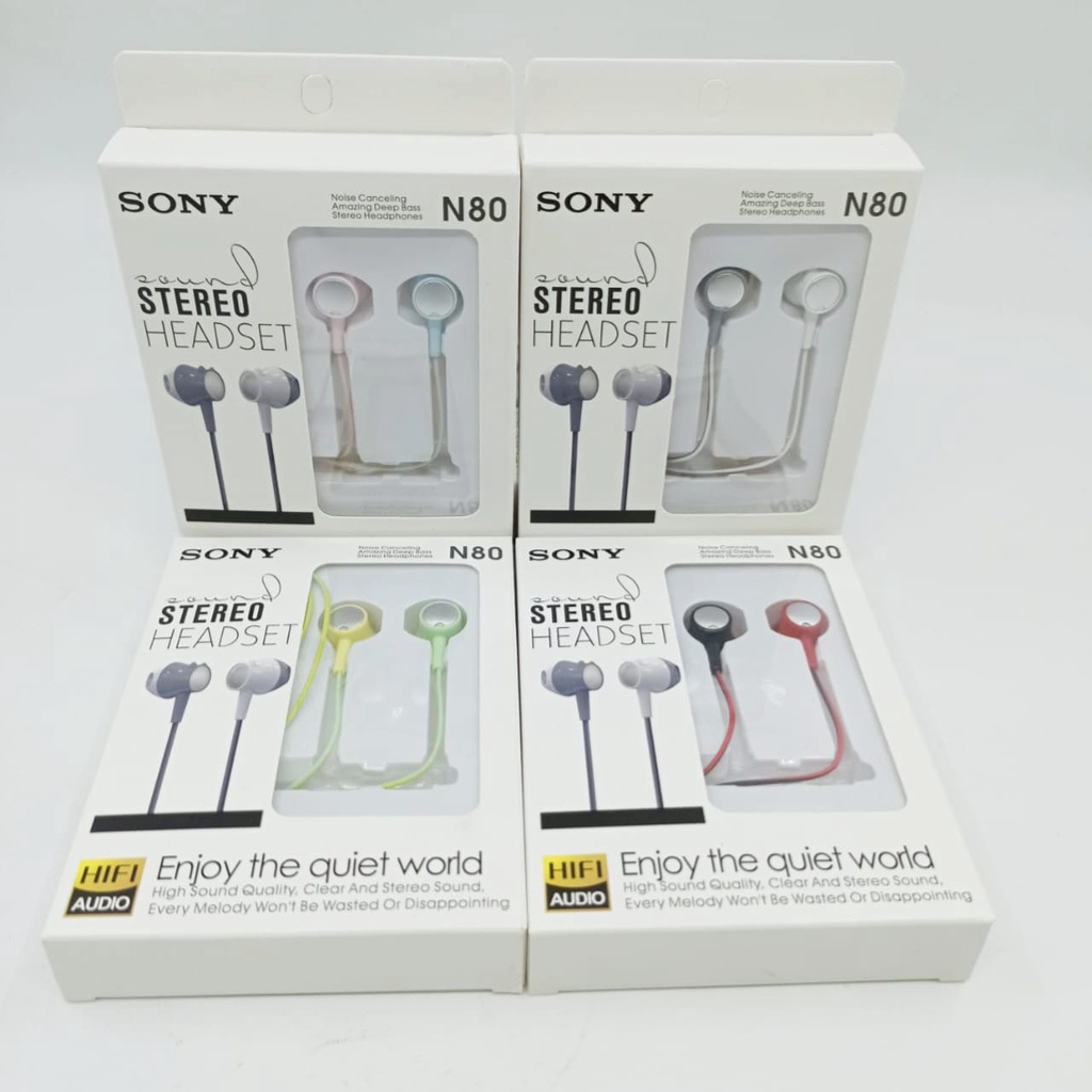 Sony SK-N80  Headset With Mic Kualitas Premium Earphone Mega Bass