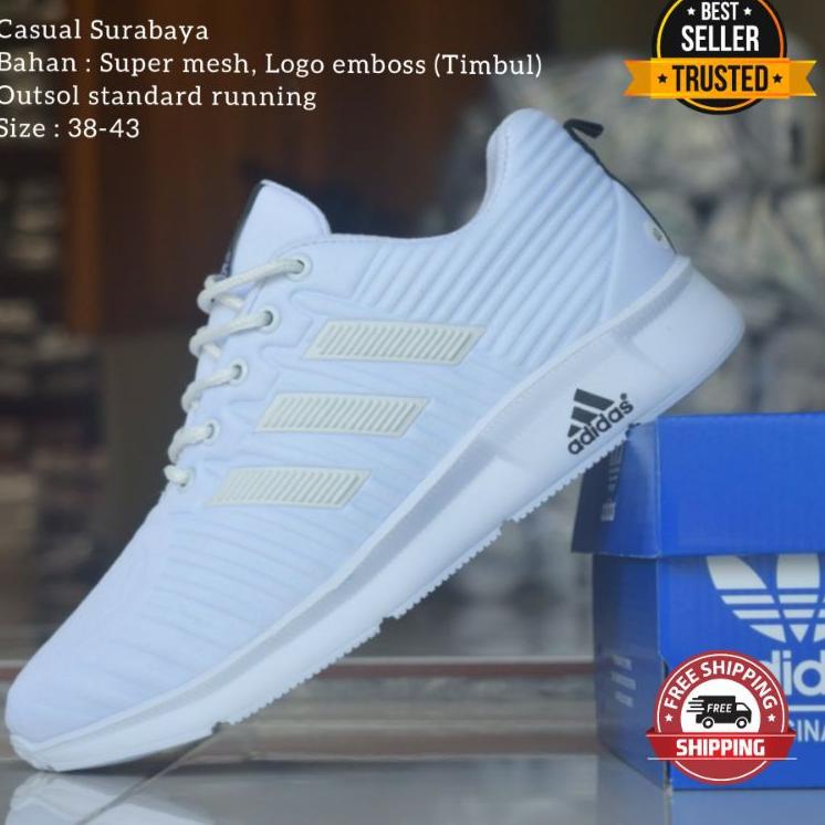 SALEE.. Sepatu Adidas NBA Full Putih. Sepatu Adidas Pria Wanita Putih Full. Adidas Putih Polos