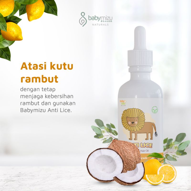 BABYMIZU Anti Lice - Serum Natural Pembasmi Kutu Rambut Anak dan Balita (60 ml)