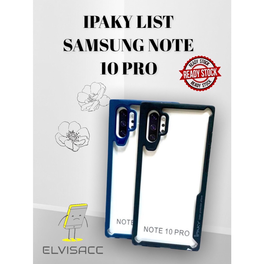 CASE SAMSUNG GALAXY NOTE 10 PRO IPAKY SOFTHARD LIST BLACK BACKCASE COLOR FOR SAMSUNG NOTE 10 PRO