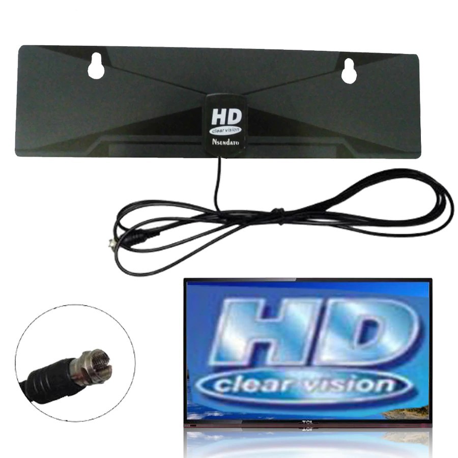 HD DIGITAL ANTENNA Siaran Digital Jernih Channel Otomatis - Antena TV Indoor Cable Plug and Play