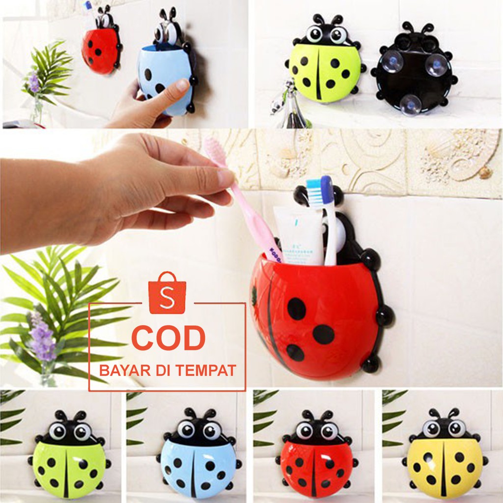 ✅COD Rak Tempat Sikat Gigi Odol Sabun Tempel Perlengkapan Kamar Mandi Toothbrush Holder Original Import