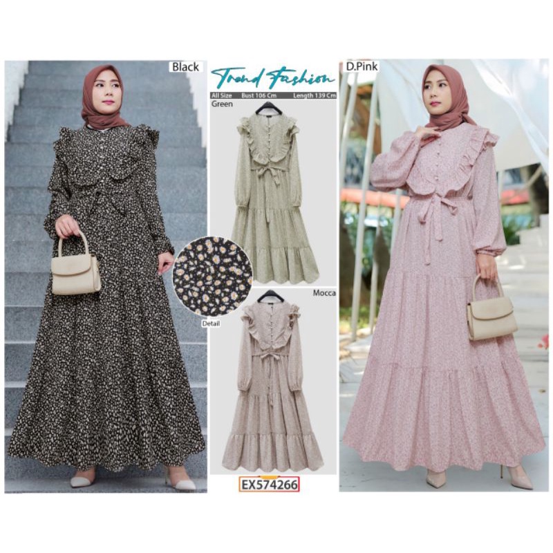 EXTU ORIGINAL gamis sakura bunga