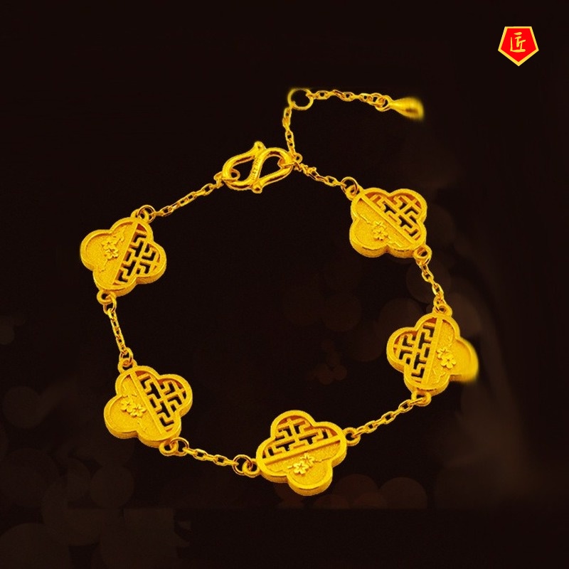 [Ready Stock]New Fashion Hollowed-out Flower Bracelet for Women