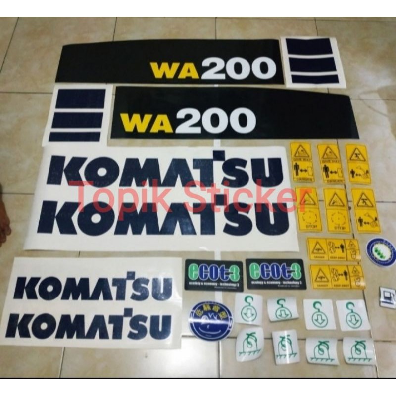 Sticker Wheel Loader Komatsu WA200-5, Stiker Alat Berat