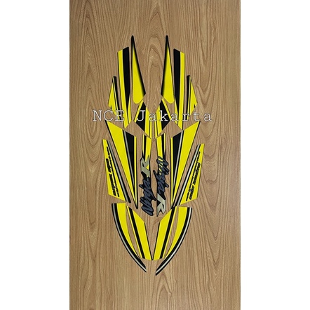 STIKER STRIPING MOTOR NINJA R KUNING MOTIF SE SPECIAL EDITION 2015