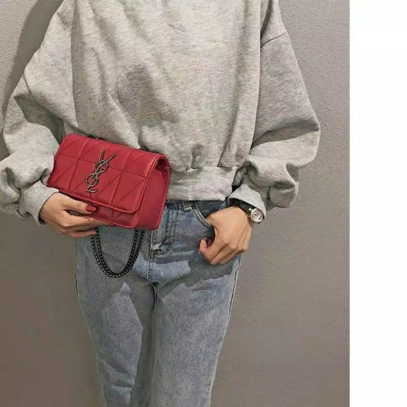 Tas Selempang Wanita Fashion Slingbag Amira Tali Rantai