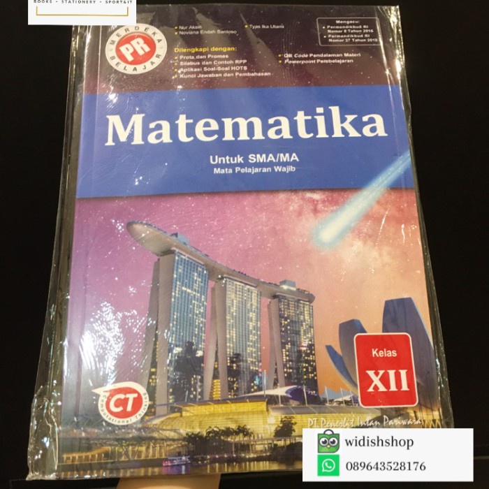 NEW buku pr matematika wajib kelas 12 intan pariwara
