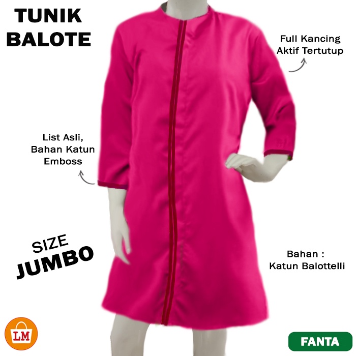 Baju Atasan Wanita Muslimah TUNIK BALOTE Size Jumbo XL XXL LMS 27451 27454