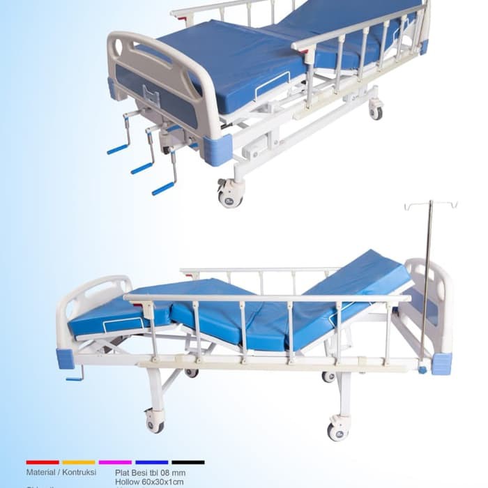 BED PASIEN RANJANG 3 CRANK TEMPAT TIDUR PASIEN