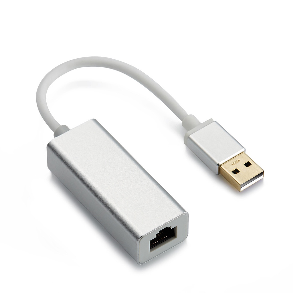 Kartu jaringan USB 100M bebas drive, paduan aluminium eksternal usb2.0 hingga RJ45 dengan adaptor jaringan kabel