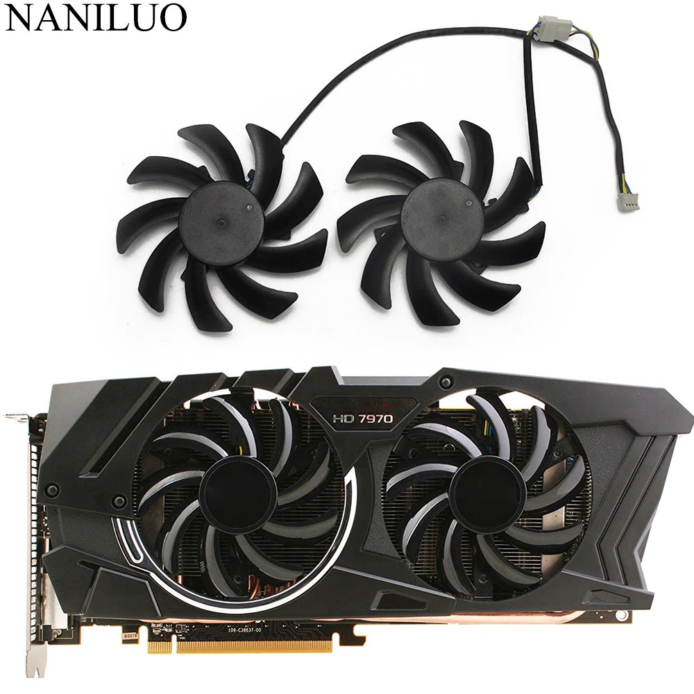 IMPORT 2pcs/lot  85mm FDC10H12S9-C 12V 0.35A HD 6850 6970 7870 7950 7970  R9 290 R9 280X For