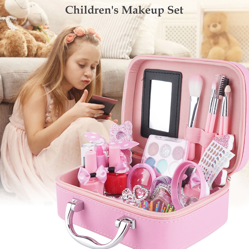 Mainan Tas Kosmetik Anak Children Pretend Plays Make Up Kit Set/Alat Rias Anak  Mainan Make Up Anak Kado Anak Cewek