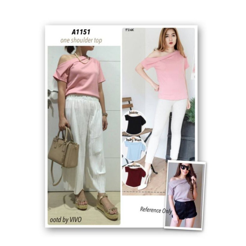 one shoulder top / sabrina blouse B