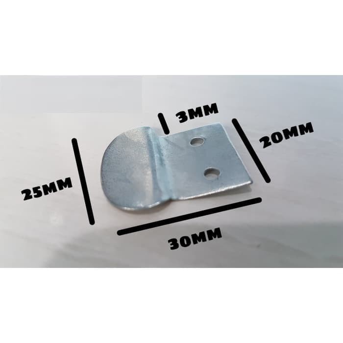 Klem Siku Besi Plat Z S / Plat Jepit Kaca Penjepit Penahan Kaca Cermin