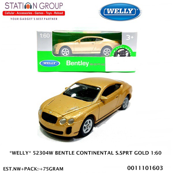 WELLY 52304W BENTLEY CONTINENTAL SUPER SPORT GOLD 1 60