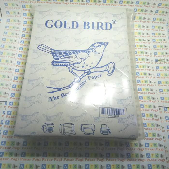 

Kertas / Kertas Buram A4 / Koran A4 Merk Gold Bird Isi 500 Lbr