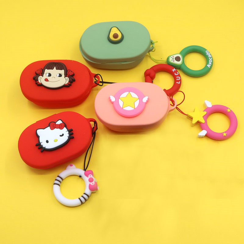 Soft Case Pelindung Earphone Desain Kartun Alpukat Untuk Xiaomi Redmi Airdots mi Basic 2