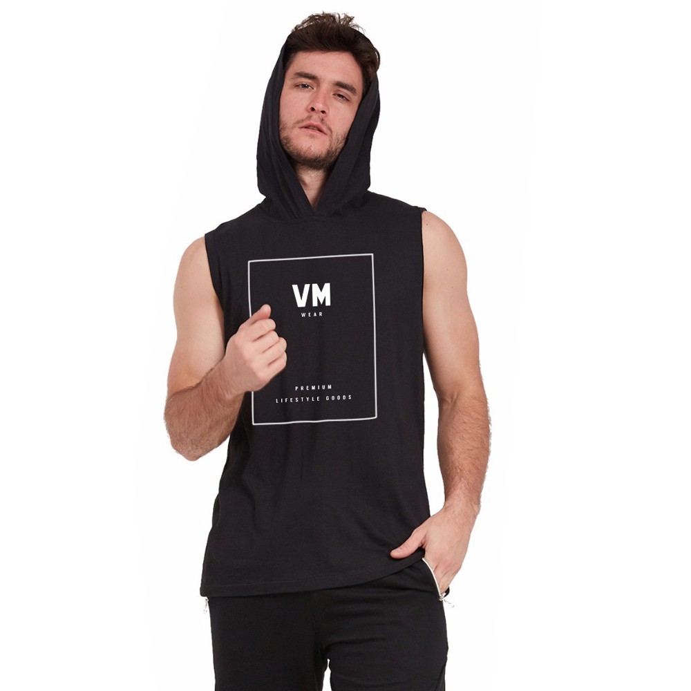 VM Kaos Hoodie Singlet Pria