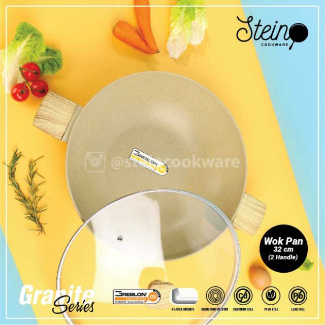 Steincookware stein cookware Frying Pan grill Granite panci anti